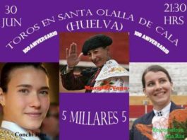 Tres mujeres toreras para Santa Olalla de Cala.