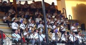 La muy numerosa banda de Consolación de Huelva. (FOTO: Javier Martínez)