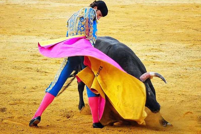 Excelente media verónica del sevillano Rafa Serna. (FOTO: Vicente Medero)