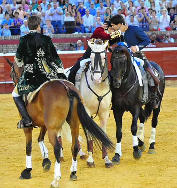 Diego Ventura con Andrés Romero y Francisco Palha.