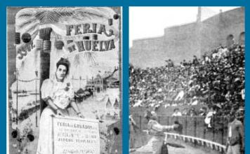Cartel de la inauguración de La Merced y uno de los dos festejos inaugurales.