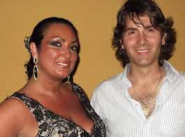 El torero Juan José Orta junto a Macarena Giráldez.
