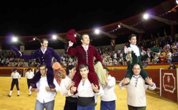 El Fundi, homenajeado en Palos de la Frontera El Fundi, en el centro, el día de su despedida de los ruedos en la plaza de Palos. (FOTO: Vicente Medero)