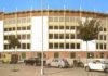 La imponente imagen exterior de la que fuera grandiosa plaza de toros Monumental de la ciudad de Huelva.