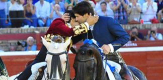 Diego Ventura y Andrés Romero, en la encerrona de Huelva de agosto pasado. (FOTO: Vicente Medero)