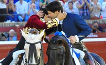Diego Ventura y Andrés Romero, en la encerrona de Huelva de agosto pasado. (FOTO: Vicente Medero)
