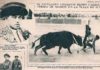 Recorte de prensa de un periódico de la época informando de la cornada mortal del torero onubense Pedro Carreño.
