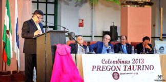 Bernardo Prado, durante el pregón esta tarde. (FOTO: Vicente Medero)