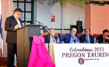 Bernardo Prado, durante el pregón esta tarde. (FOTO: Vicente Medero)