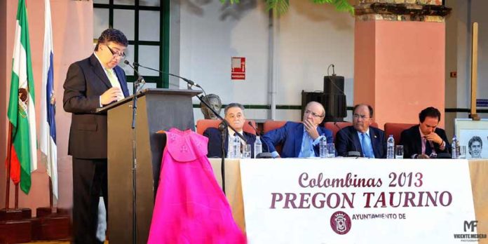 Bernardo Prado, durante el pregón esta tarde. (FOTO: Vicente Medero)