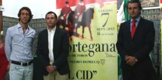 Antonio Nazaré, el alcalde de Cortegana y el empresario Jorge Buendía.