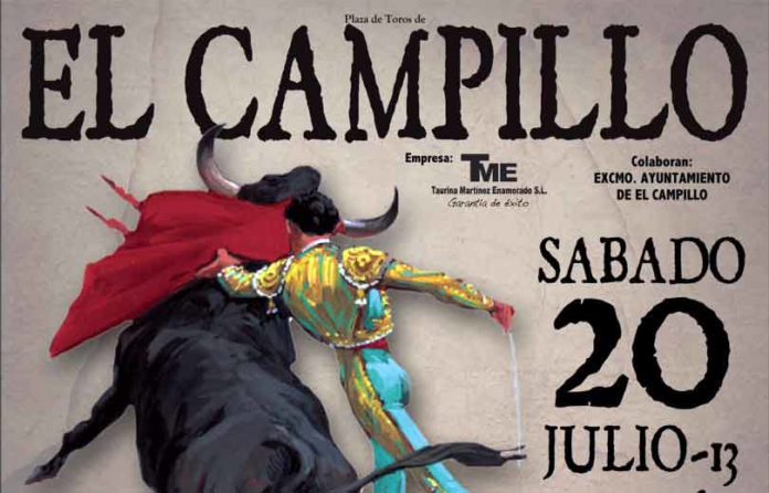 Cartel anunciador del festejo mixto de mañana sábado en El Campillo.