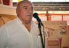 El ganadero y propietario de la plaza de La Merced, José Luis Pereda, explicando hoy el proyecto. (FOTO: Vicente Medero)