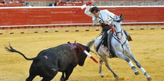 El rejoneador onubense Andrés Romero. (FOTO: Vicente Medero)