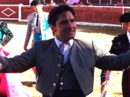 Andrés Romero, en el festejo celebrado esta tarde en Nava de Asunción.