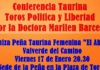 Cartel de la conferencia de la peña 'El Abanico' de Valverde.