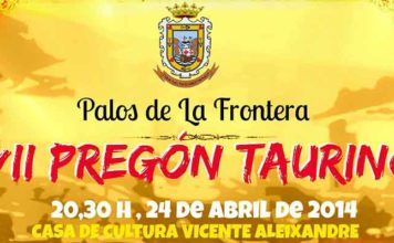 Cartel anunciador del Pregón de Palos de este año.
