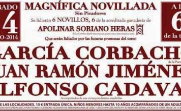 Novillada en Arroyomolinos Cartel del festejo de Arroyomolinos.