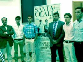 Acto de presentación de los festejos taurinos de Santa Olalla del Cala.