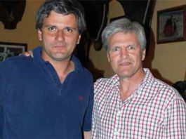 El empresario onubense Jorge Buendía y el torero sevillano Espartaco.