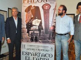 Acto de presentación de la quinta corrida de toros pinzoniana, con Espartaco. (FOTO: Arizmendi)