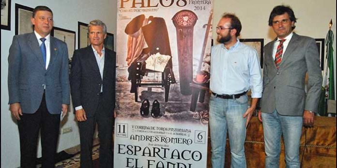 Acto de presentación de la quinta corrida de toros pinzoniana, con Espartaco. (FOTO: Arizmendi)