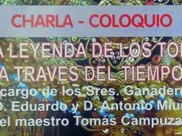 Cartel anunciador de la charla en Almonte.