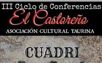 Cartel anunciador de la charla con Cuadri en San Juan del Puerto.