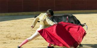 Muletazo de Emilio Silvera en la Línea. (FOTO: desdelcallejon.com)